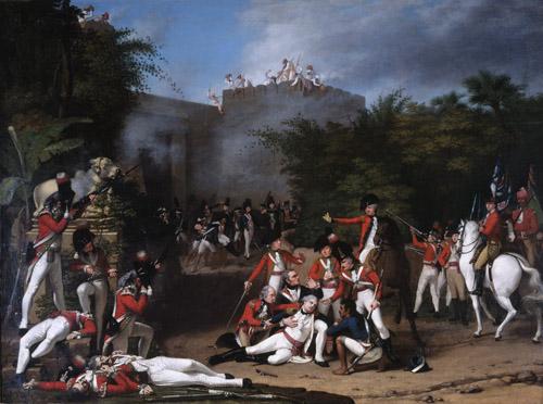 Robert Home Death of Colonel Moorhouse at the Storming of the Pettah Gate of Bangalore Sweden oil painting art